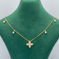 Crystal Fleur Pearl Chain Set