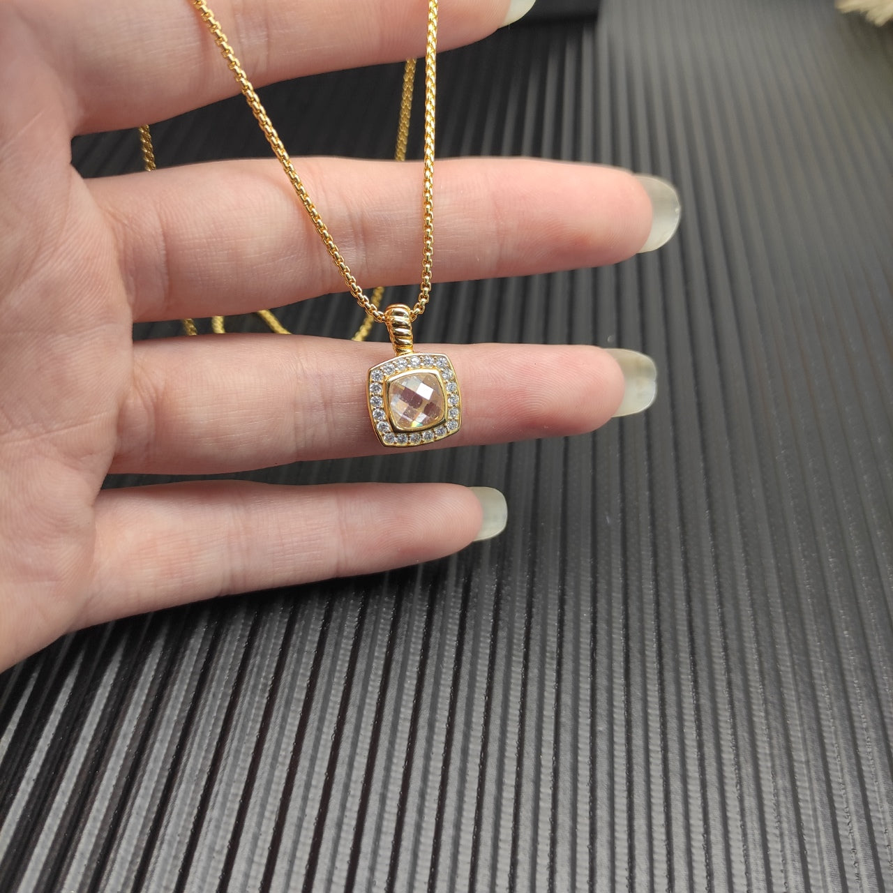 Multi-Color Cushion Stone Pavé Set