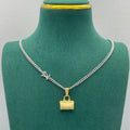 Miniature Handbag Charm Curb Chain Necklace