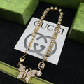 Pavé Crystal Butterfly Tennis Chain Jewelry Set