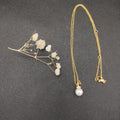 Twisted Bail Pearl Drop Pendant Necklace