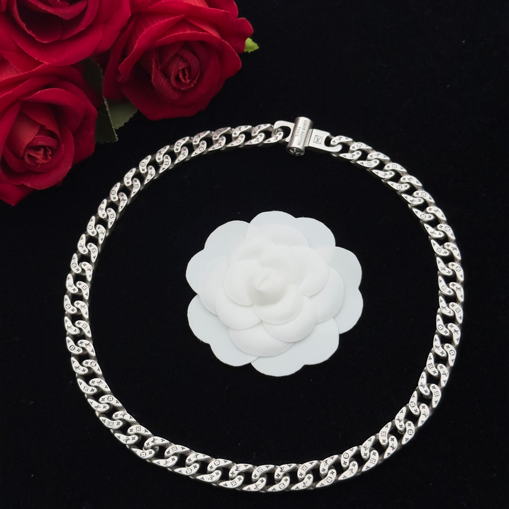 Bold Monogram Cuban Chain Set