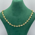 Crystal Floral Station Necklace & Bracelet Set