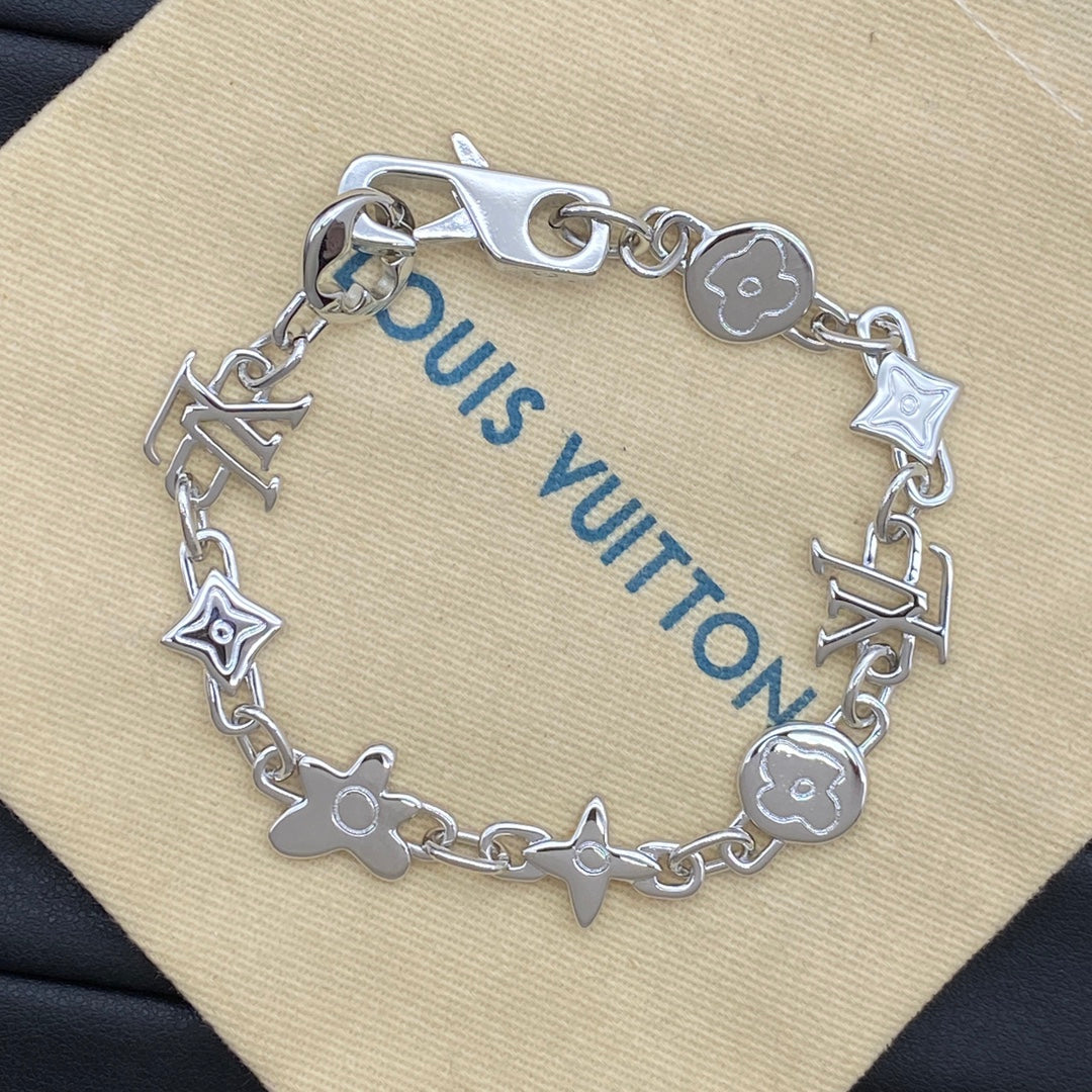 Mixed Shape All-Over Charm Station Necklace & Bracelet Set