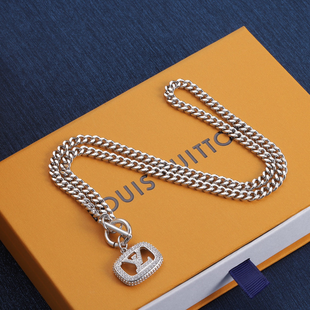 Chunky Cuban Chain Toggle Clasp Jewelry Set
