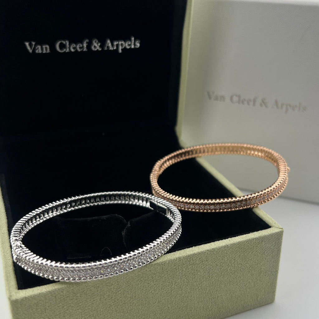 Single-row full-diamond beaded bracelet