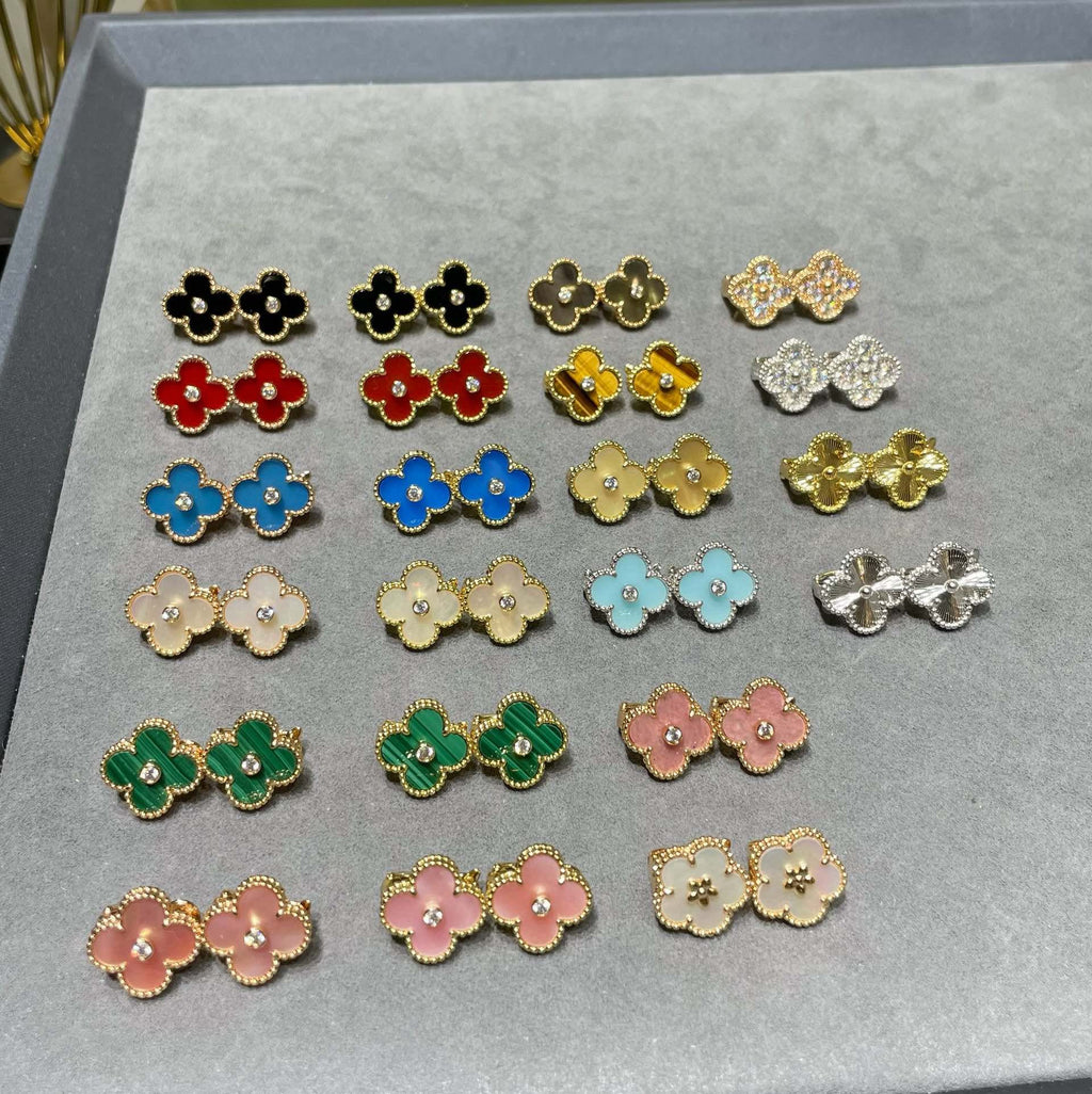 Four-leaf clover earrings