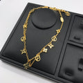Classic Monogram Flower & Logo Charm 3-Piece Jewelry Set