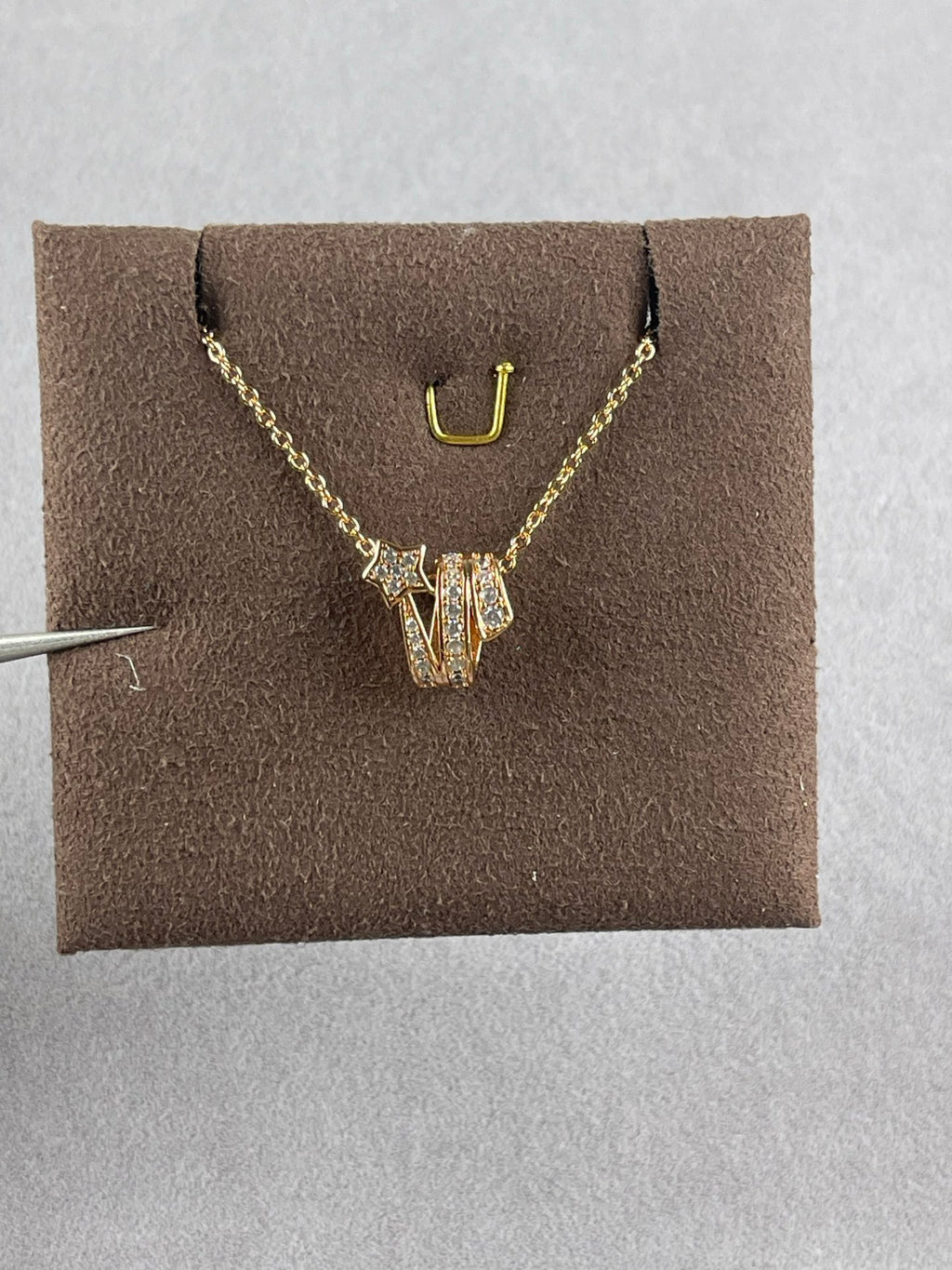 Shooting Star Pavé Crystal Pendant Necklace