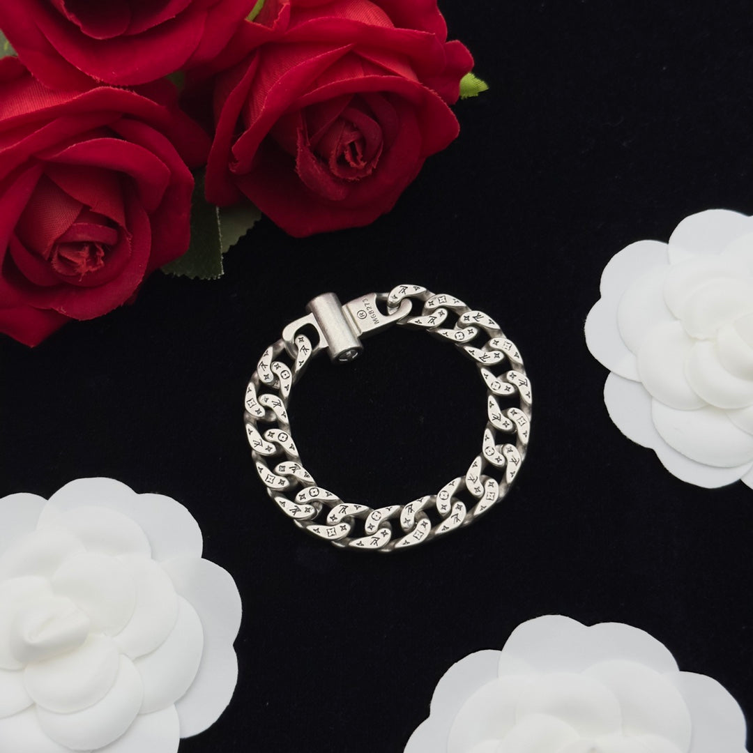 Bold Monogram Cuban Chain Set