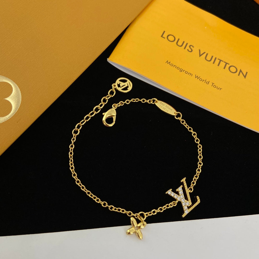 Statement Crystal Pavé Logo Letter Jewelry Set