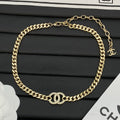 Chunky Cuban Chain Necklace & Bracelet Set | Crystal Pavé Logo Center Link | Gold-Tone