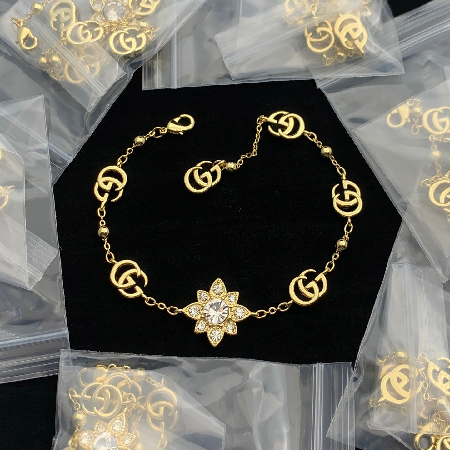 Crystal Snowflake Chain Jewelry Set