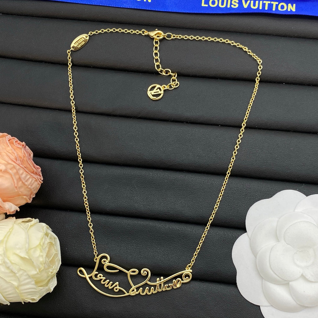 Custom Script Name Wire Pendant Necklace