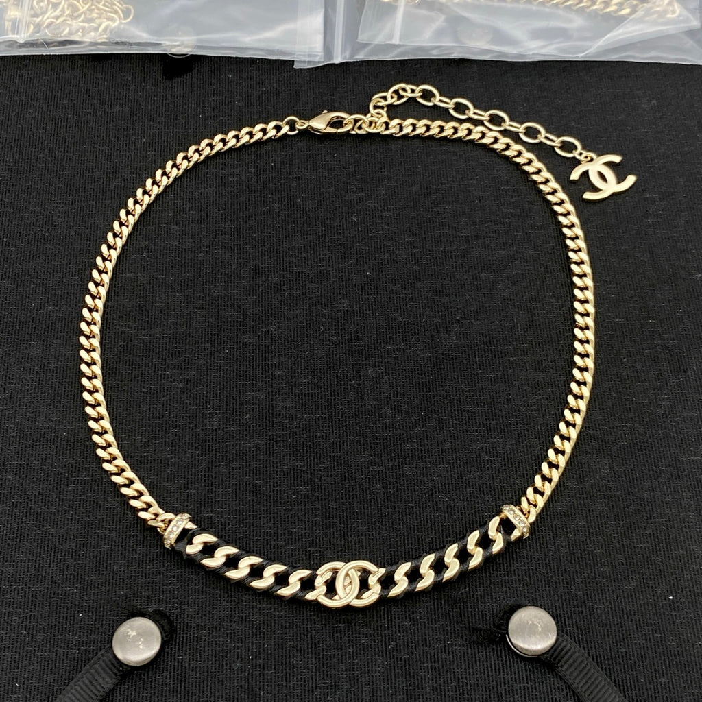 Two-Tone Double Layer Cuban Chain Necklace