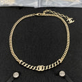 Two-Tone Double Layer Cuban Chain Necklace