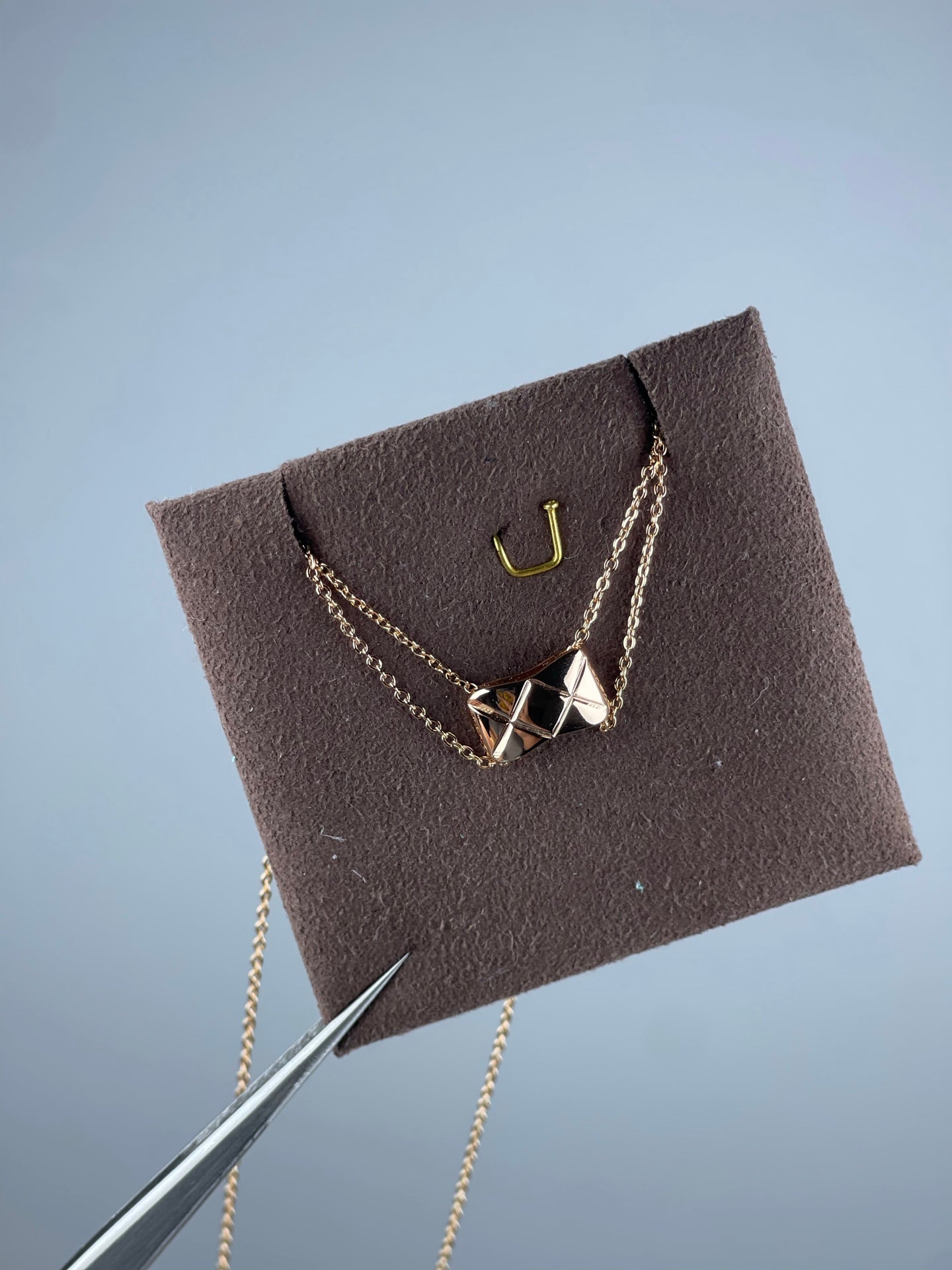 Quilted Mini Bag Pendant Necklace