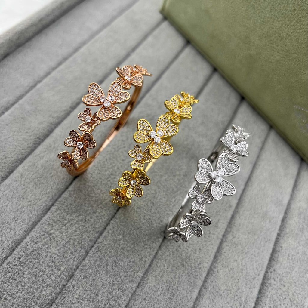 Clover Full Diamond Blossom Bracelet