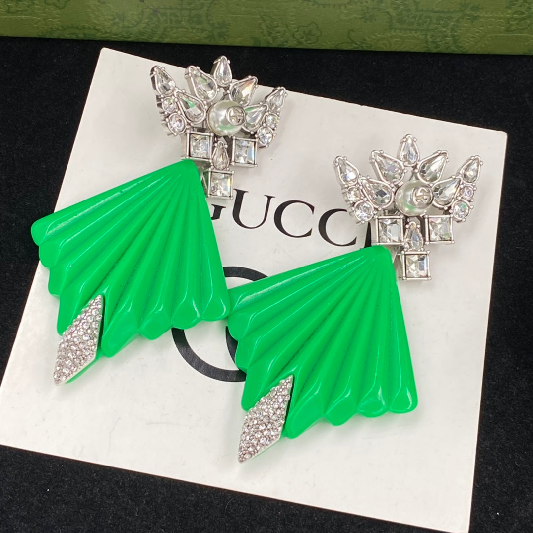 Art Deco Fan Drop Jewelry Set