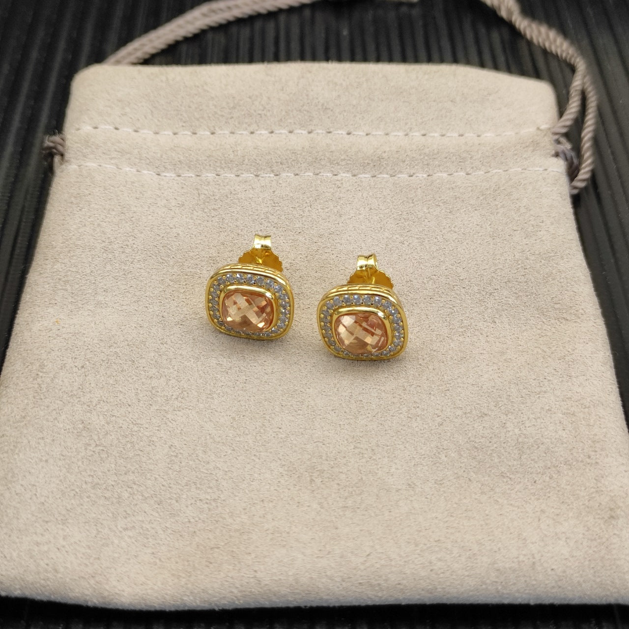 Multi-Color Cushion Stone Pavé Set