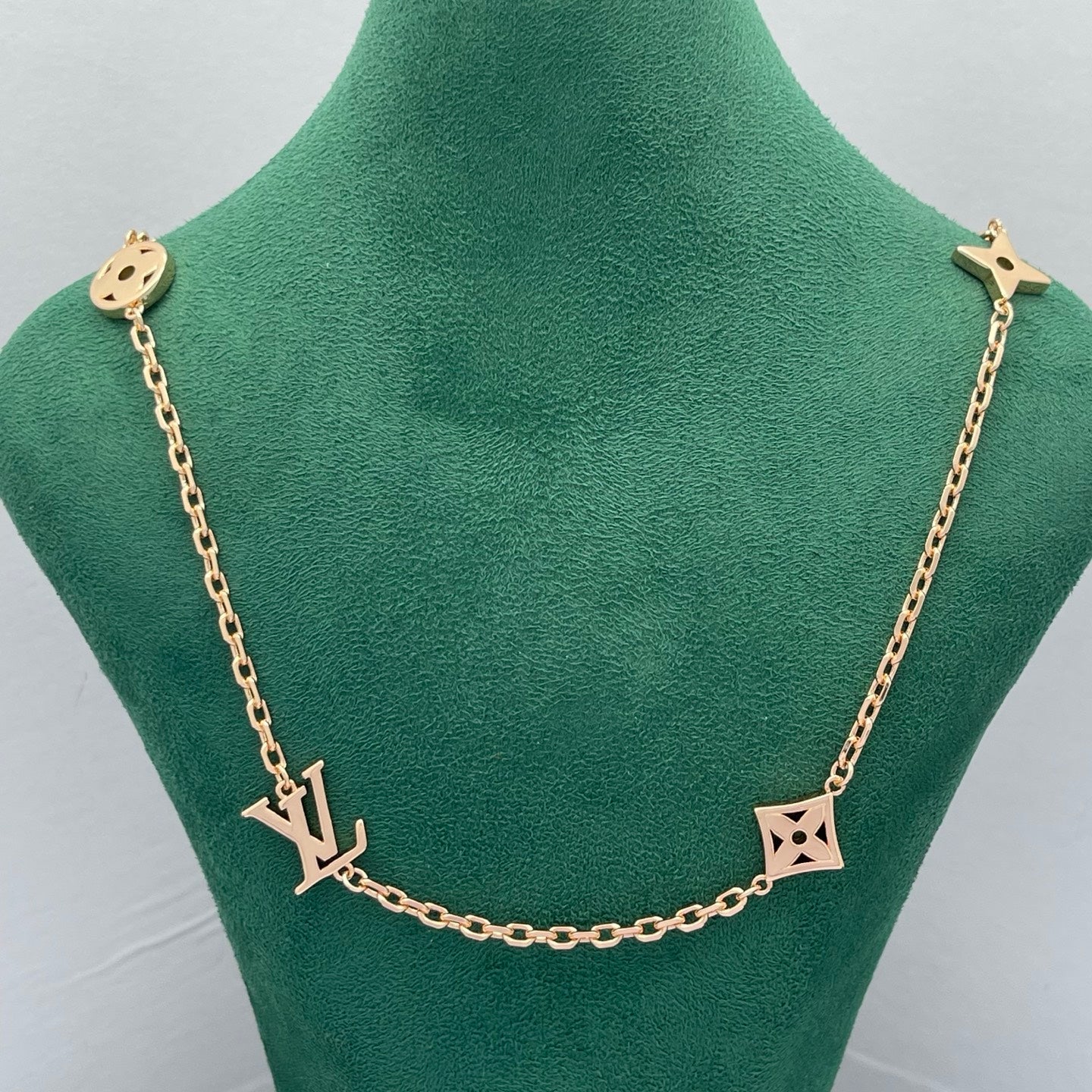 Classic Monogram Charm Station Necklace & Bracelet Set