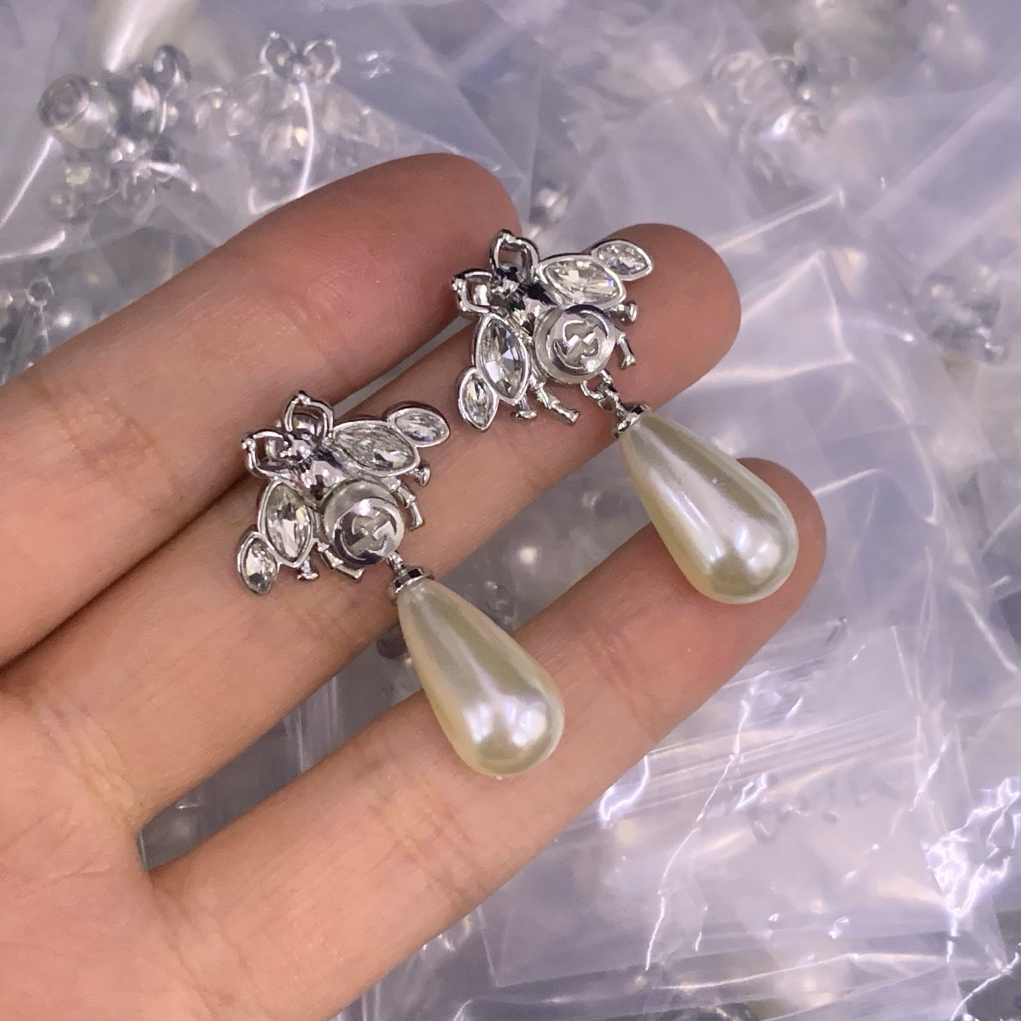Vintage Crystal Bee Pearl Jewelry Collection