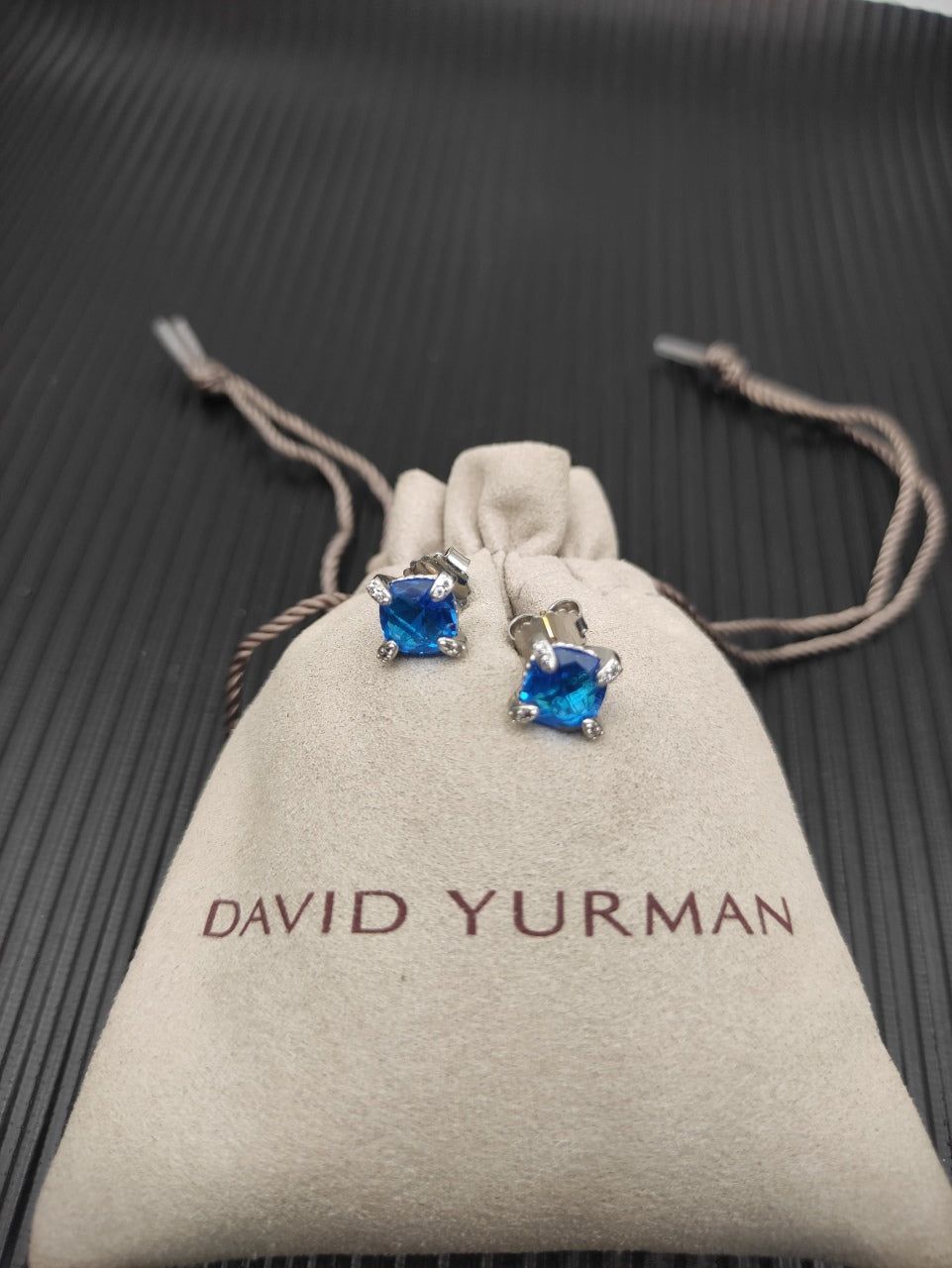 Multi-Color Crystal Cushion Prong-Set Pendant Set