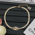 Chunky Cuban Chain Bracelet | Interlocked Logo Center Link | Logo Charm Extender | Gold & Silver Tone
