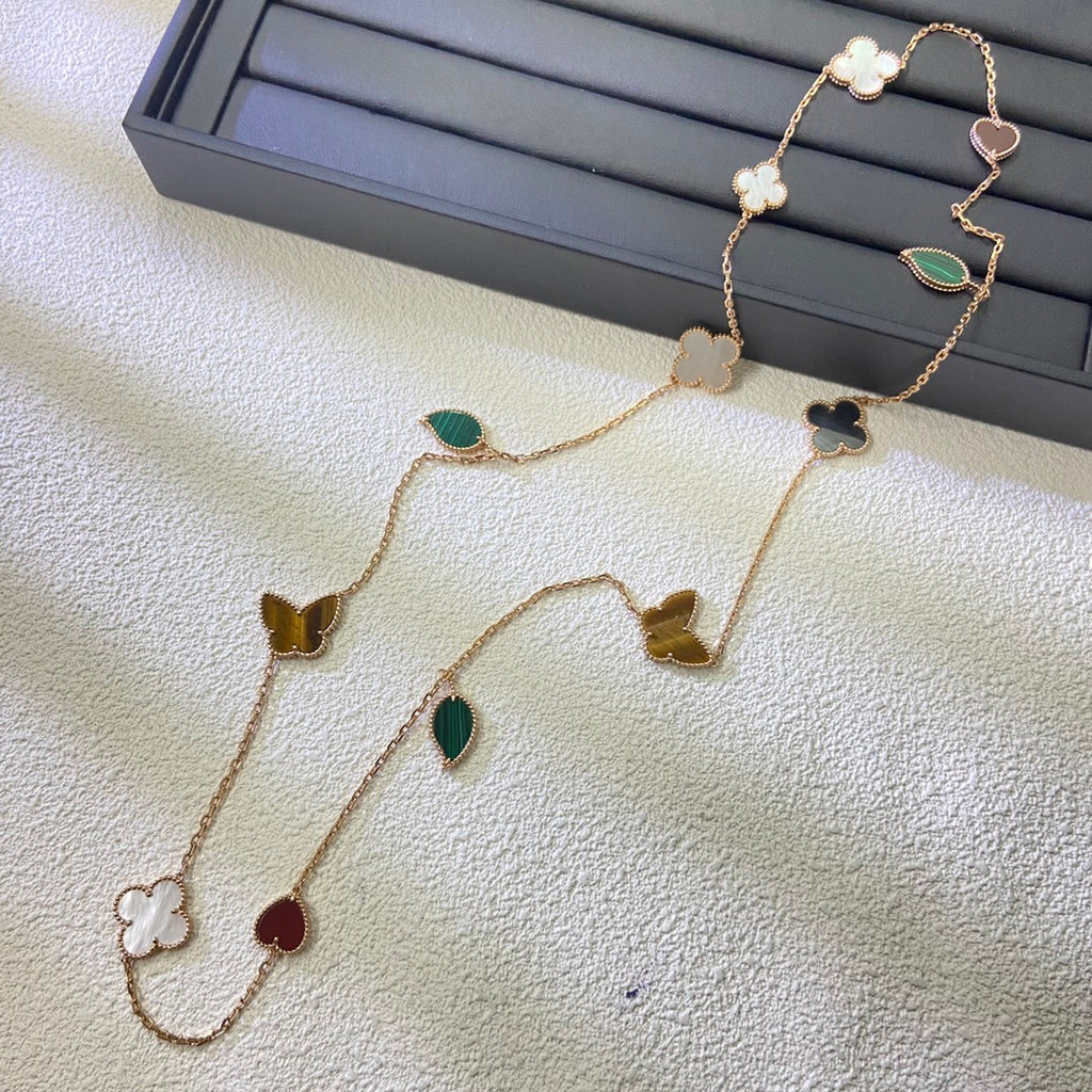 MCH Leaf Butterfly and Floral Necklace
