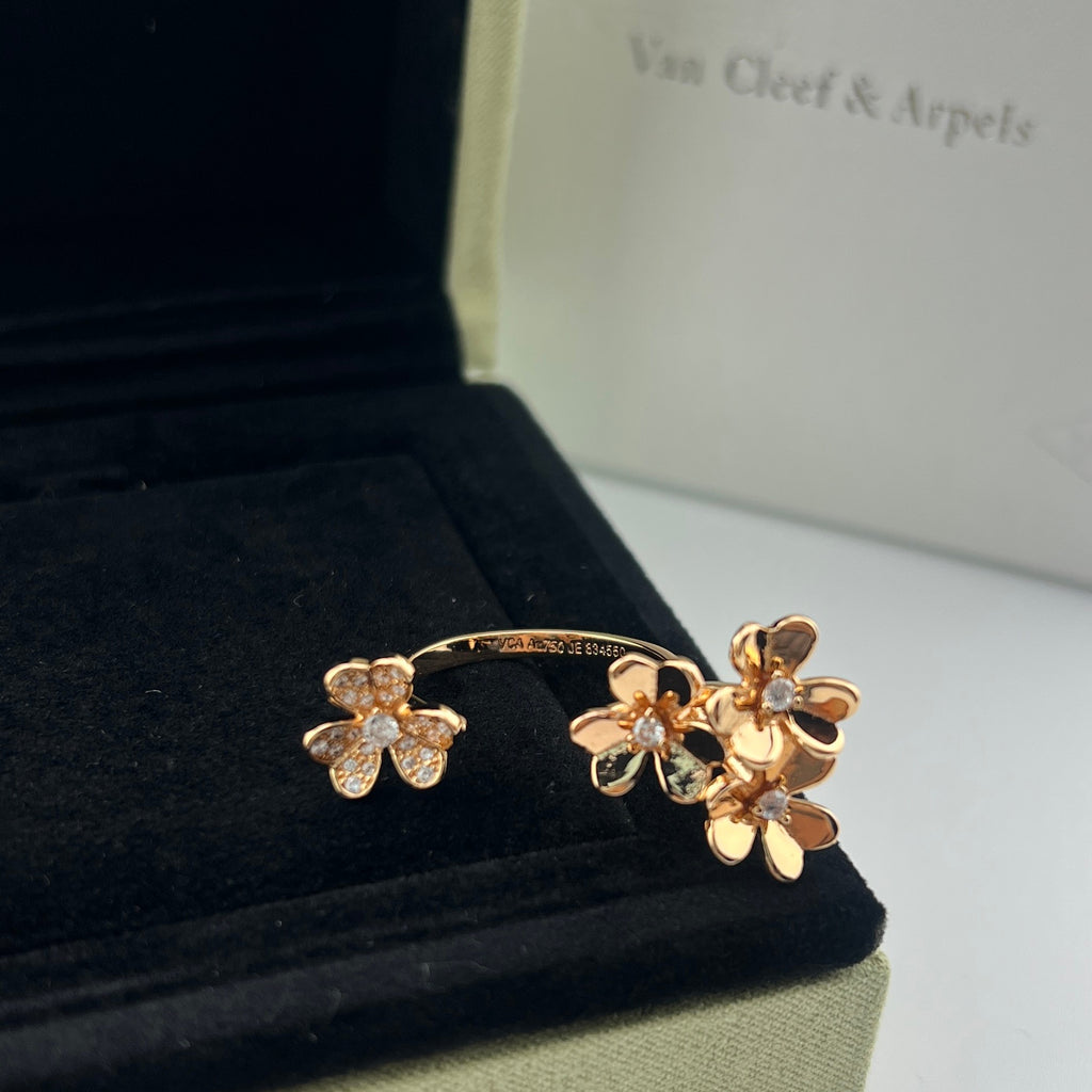 Clover Three-Flower Open Ring