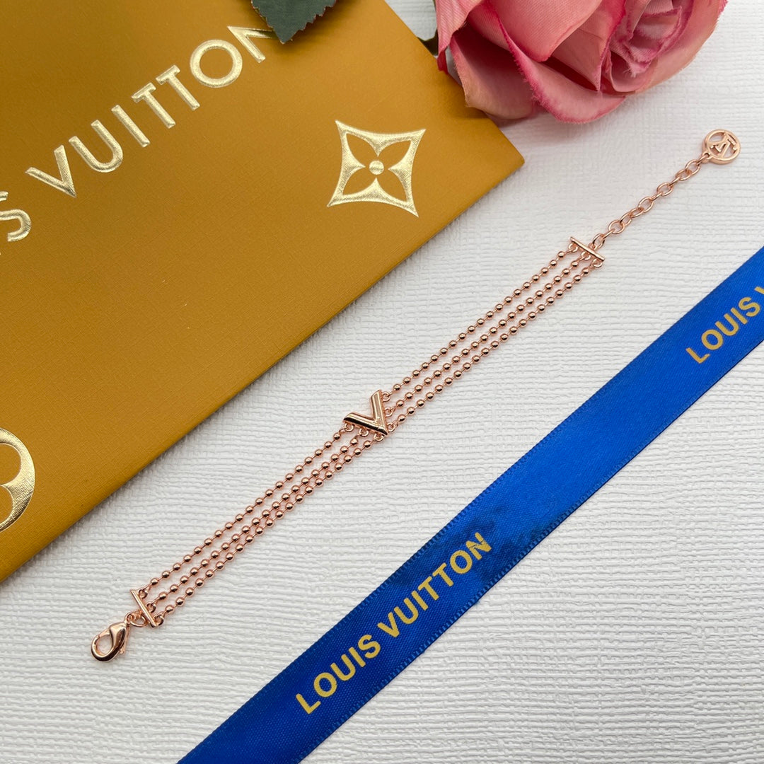 Multi-Strand Ball Chain Monogram Necklace & Bracelet Set