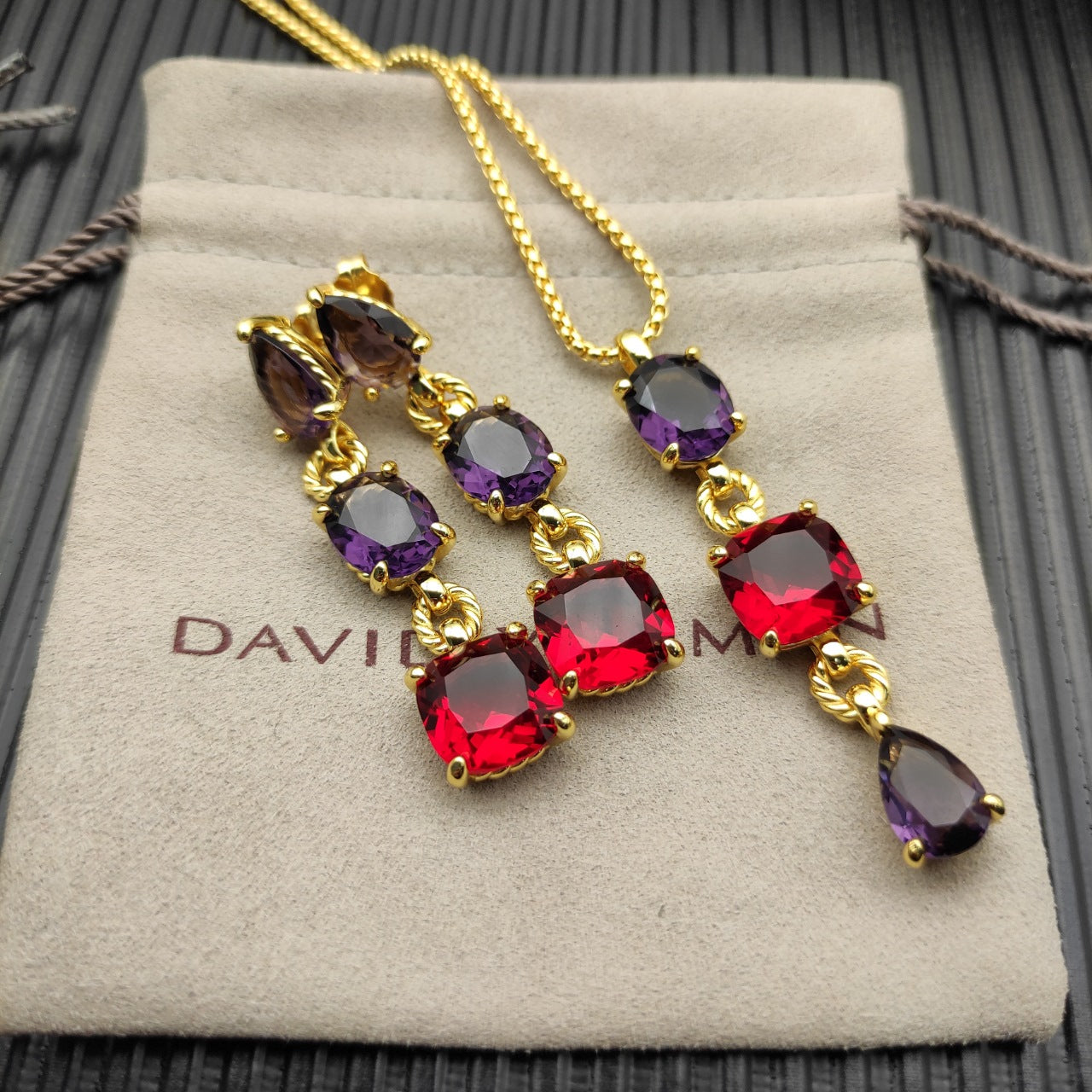 Colorful Gemstone Rope Chain Bracelet
