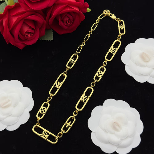 Chunky Logo Paperclip Chain Jewelry Set