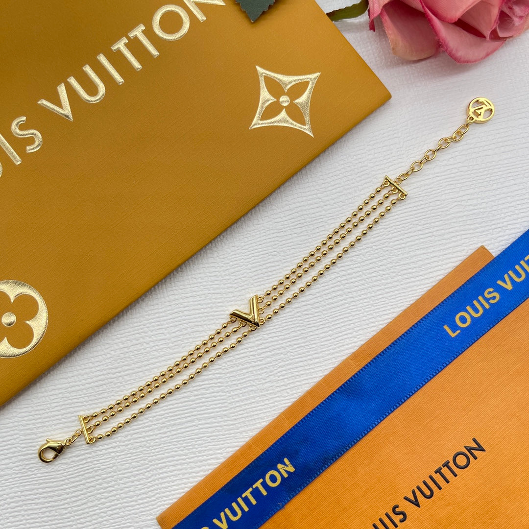 Multi-Strand Ball Chain Monogram Necklace & Bracelet Set