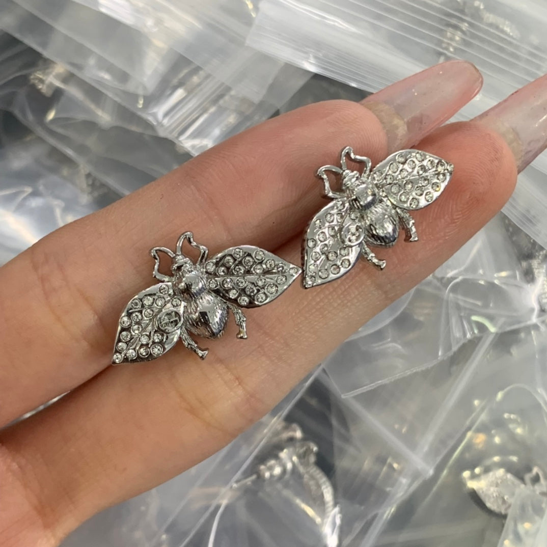Full Pavé Crystal Bee Chain Jewelry Set