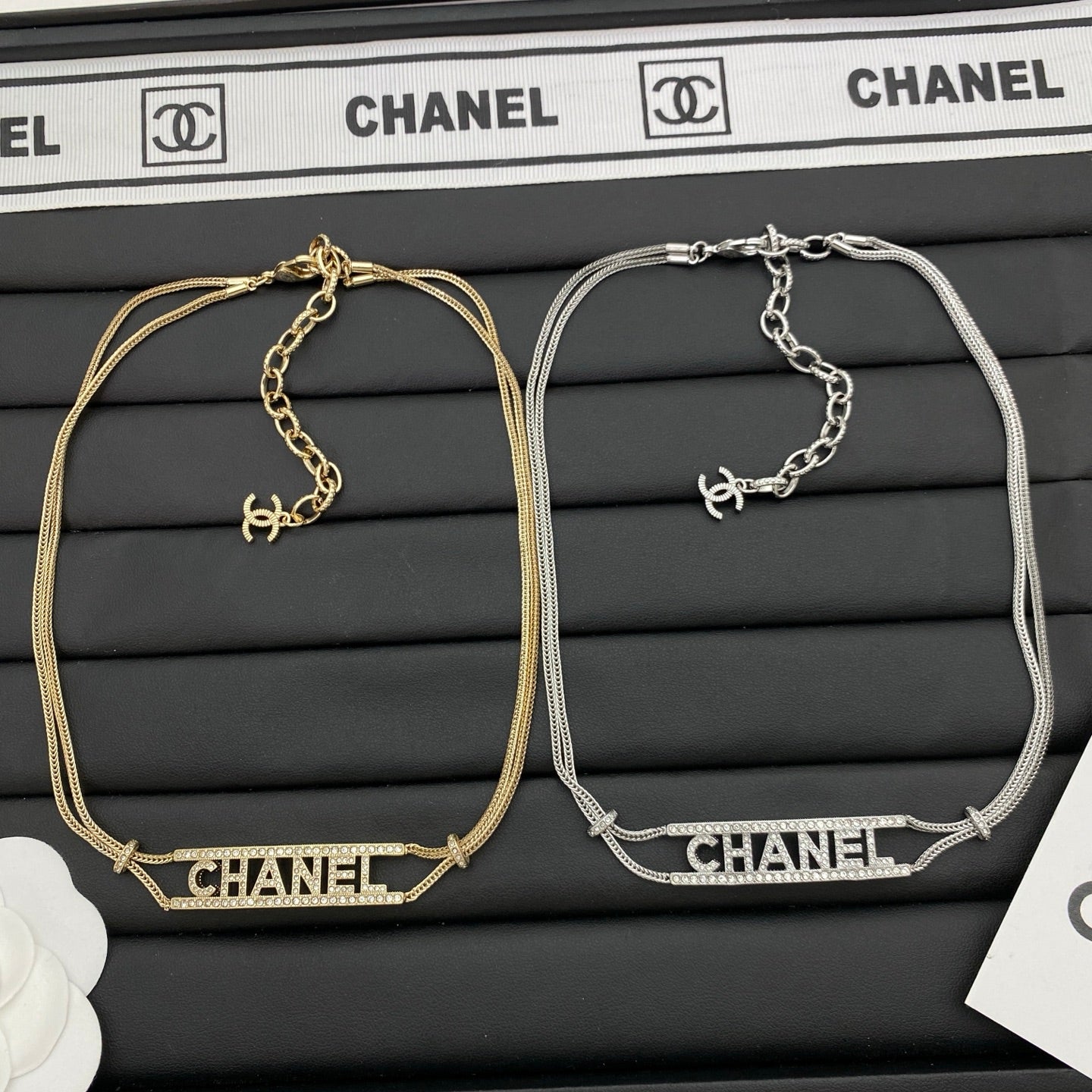 CC Logo with diamonds Necklace
