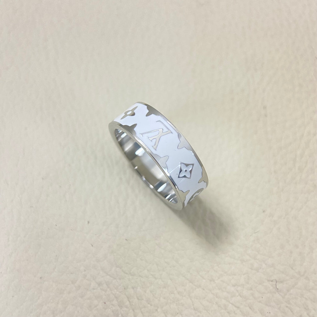 Letter Enamel Ring