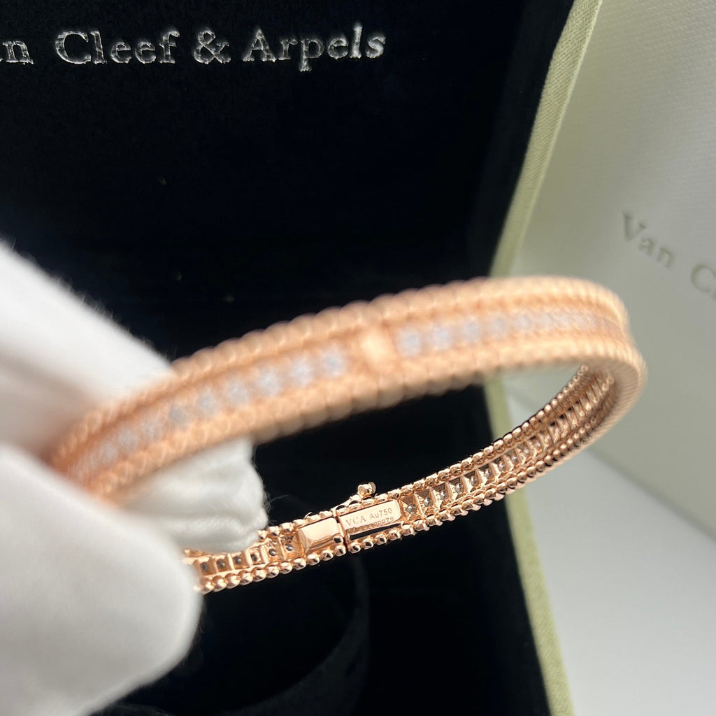 Single-row full-diamond beaded bracelet