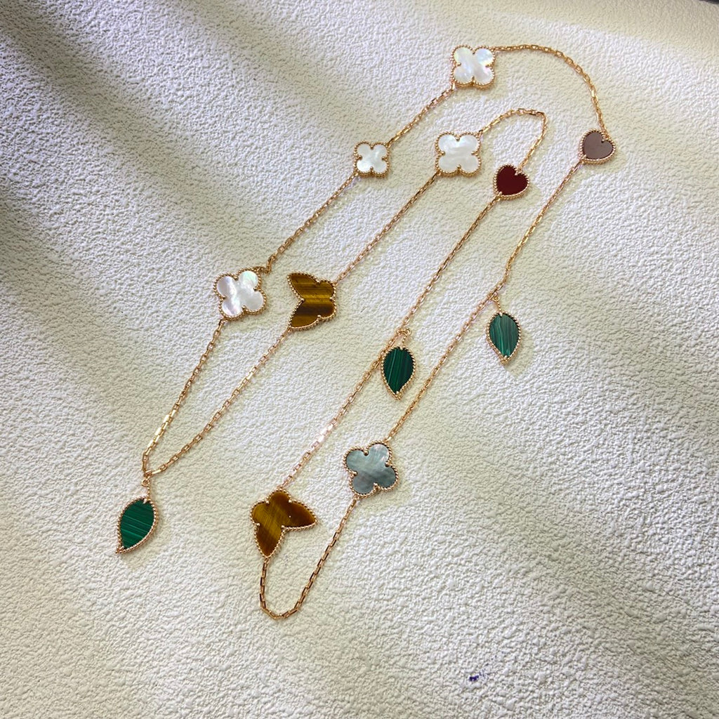 MCH Leaf Butterfly and Floral Necklace