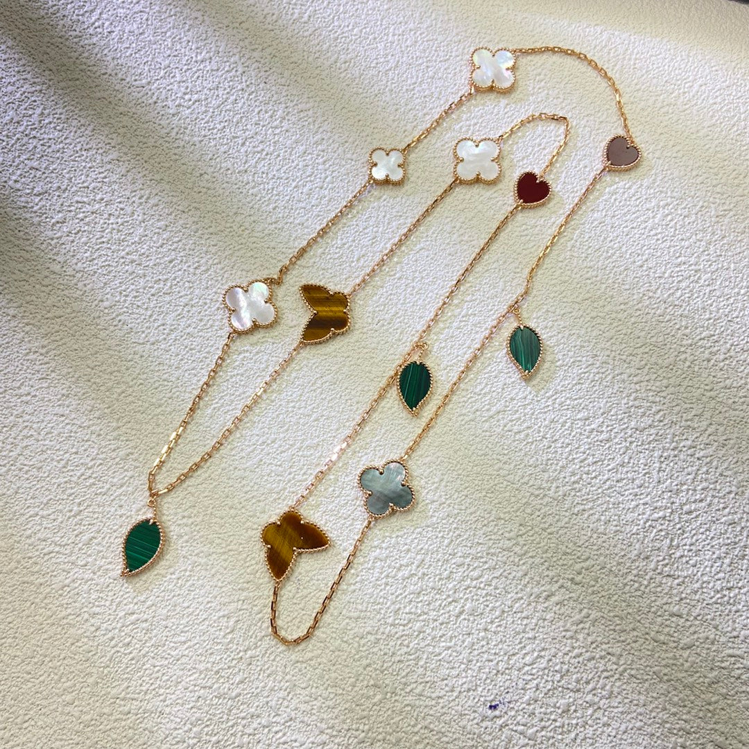 MCH Leaf Butterfly and Floral Necklace