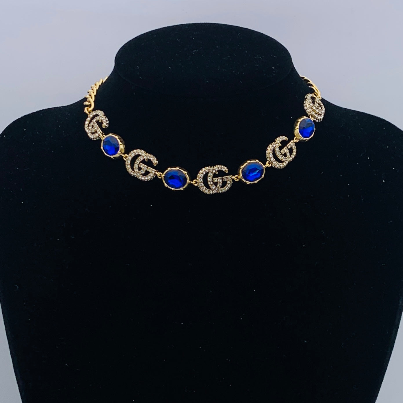 Crimson Crystal Pavé Logo Station Necklace & Bracelet Set with Drop Earrings