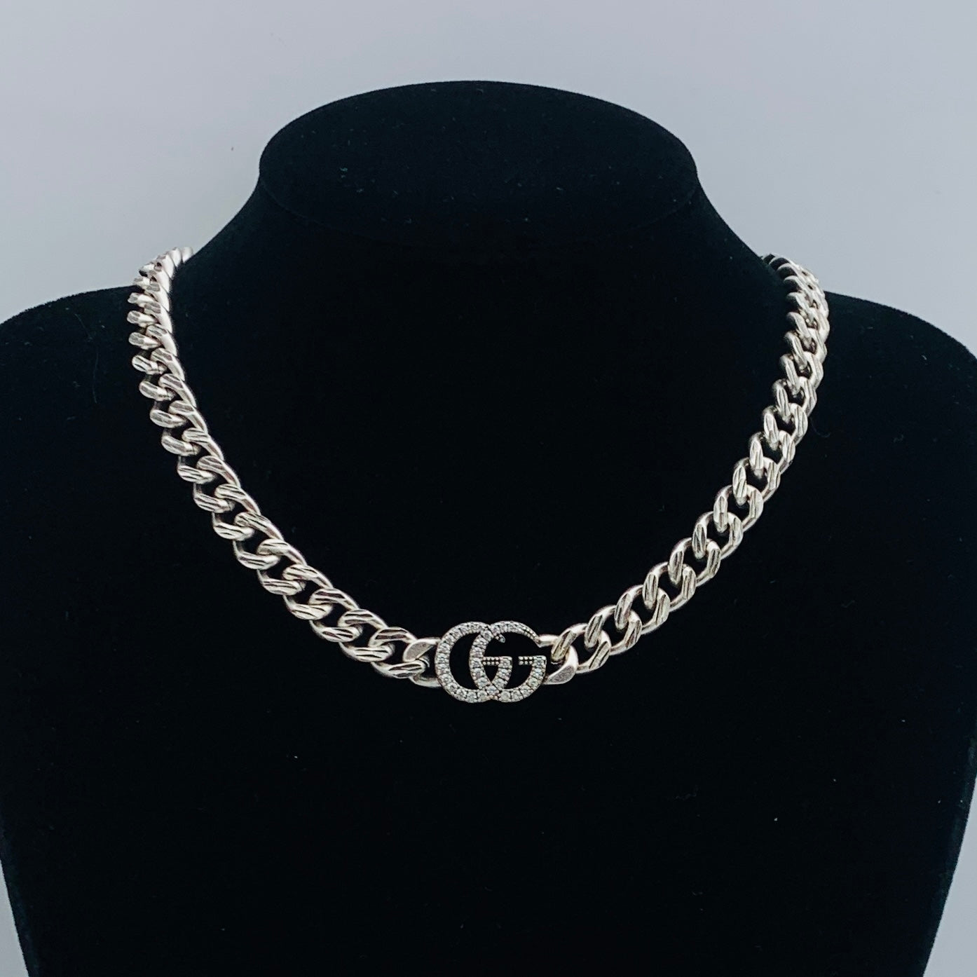 Chunky Cuban Link Logo Chain Set