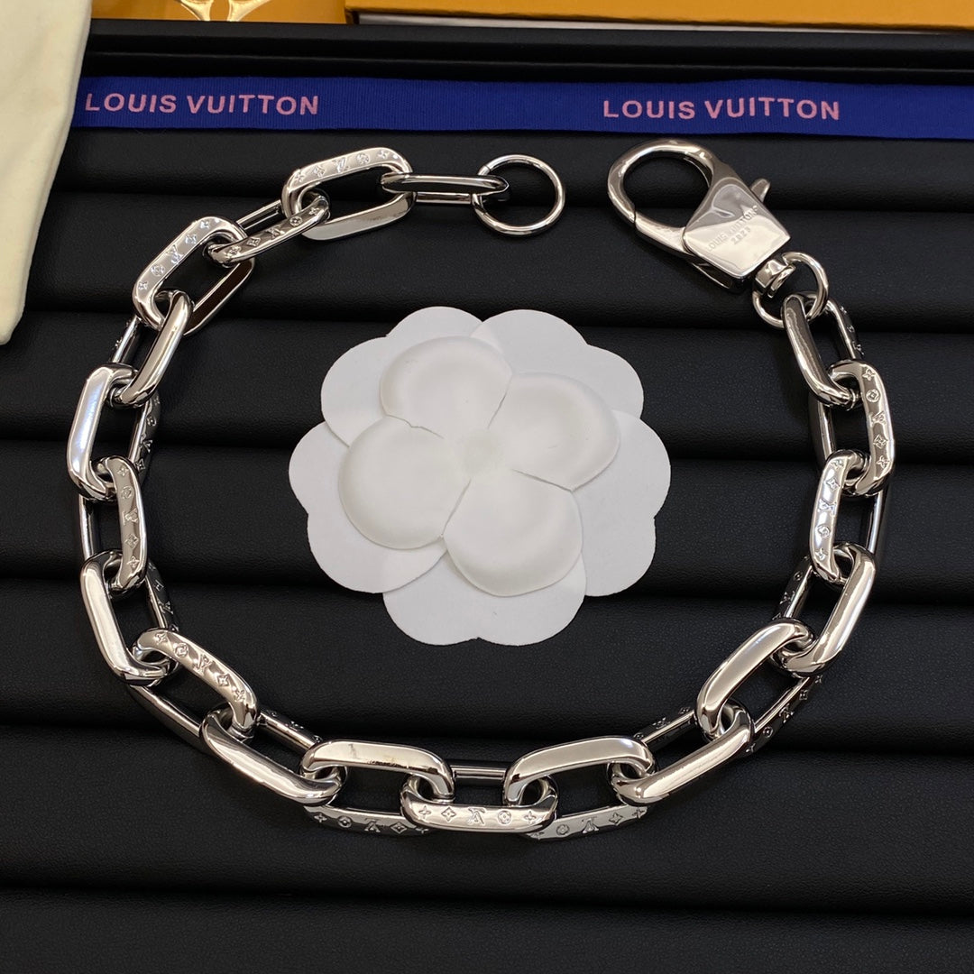 Bold Monogram Chain Link Jewelry Set