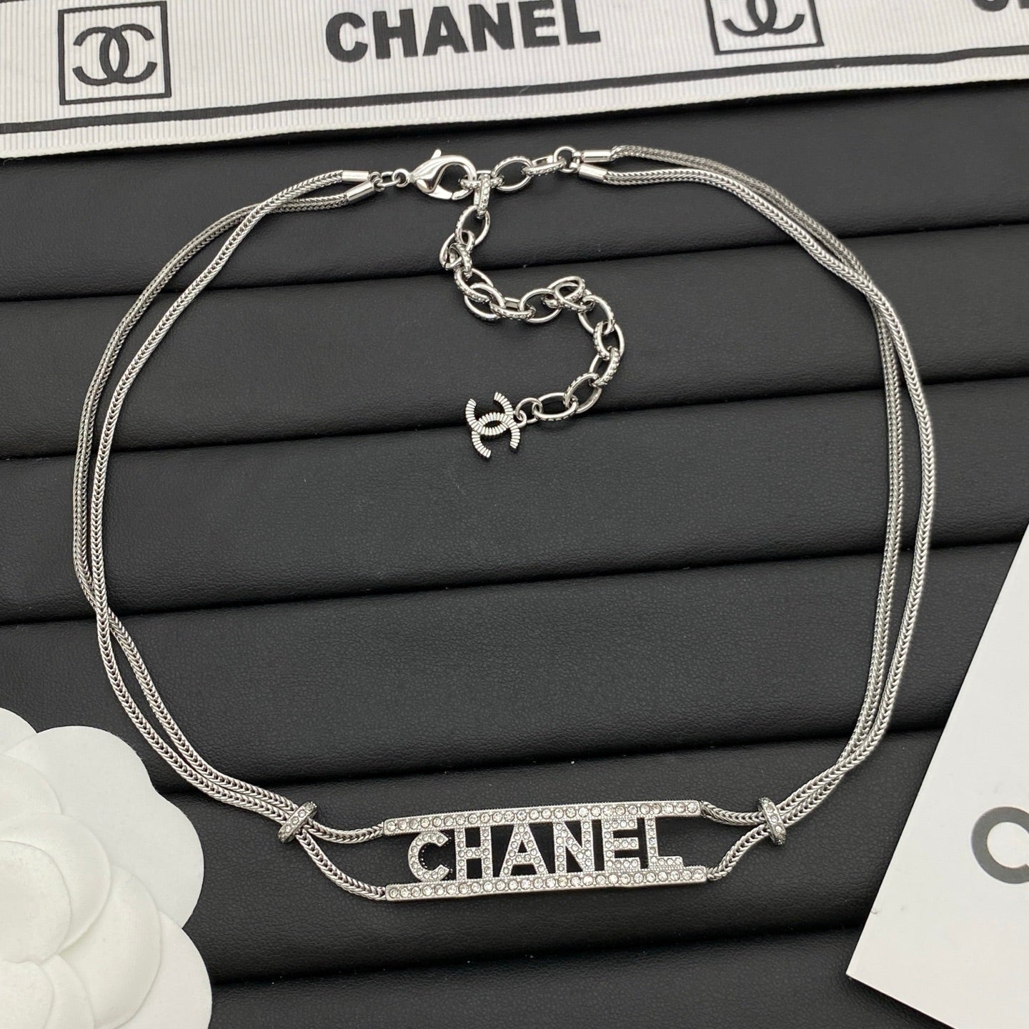 CC Logo with diamonds Necklace