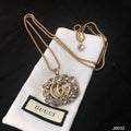 Luxury Rhinestone Logo Square Charm Jewelry Set