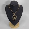 Oversized Hollow Heart & Spiral Charm Jewelry Set