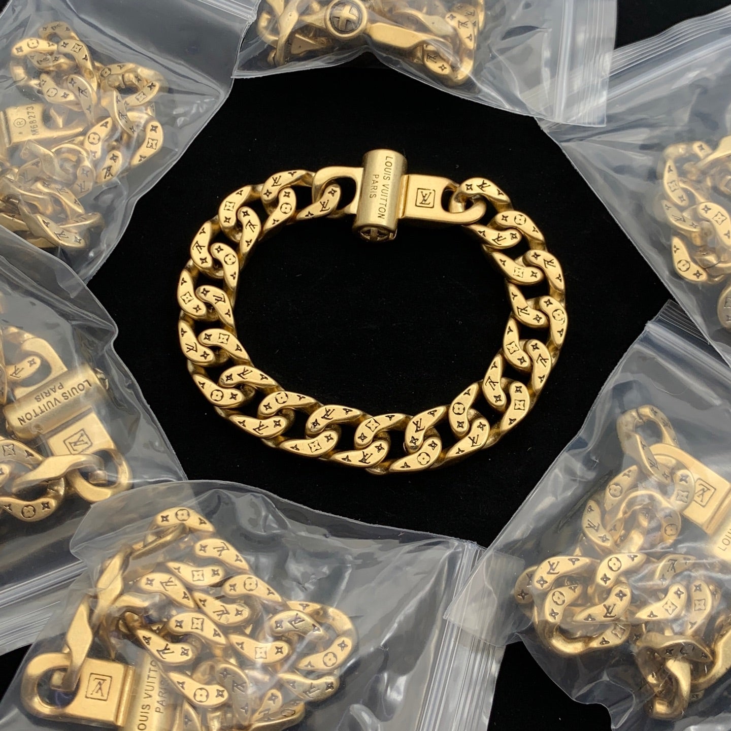 Bold Monogram Cuban Chain Set