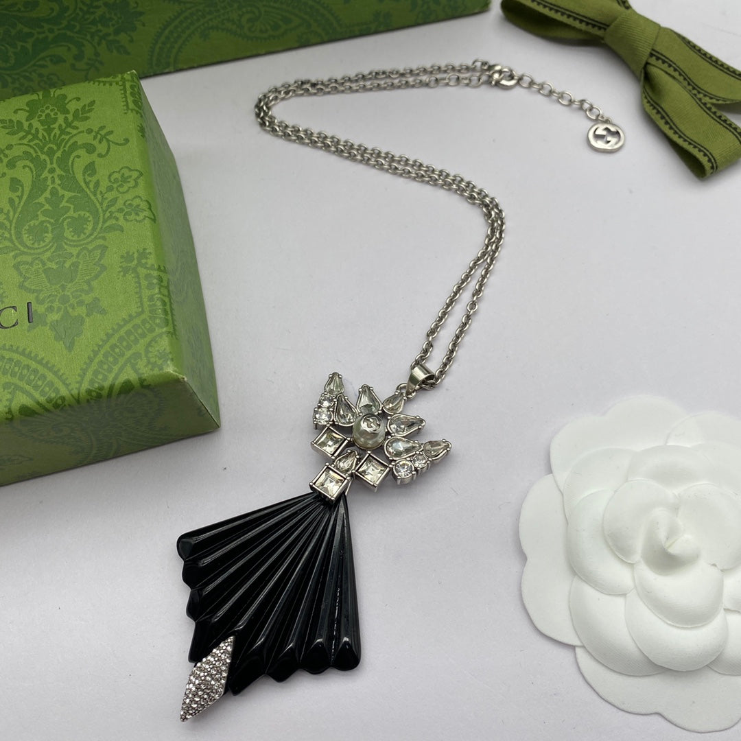 Art Deco Fan Drop Jewelry Set