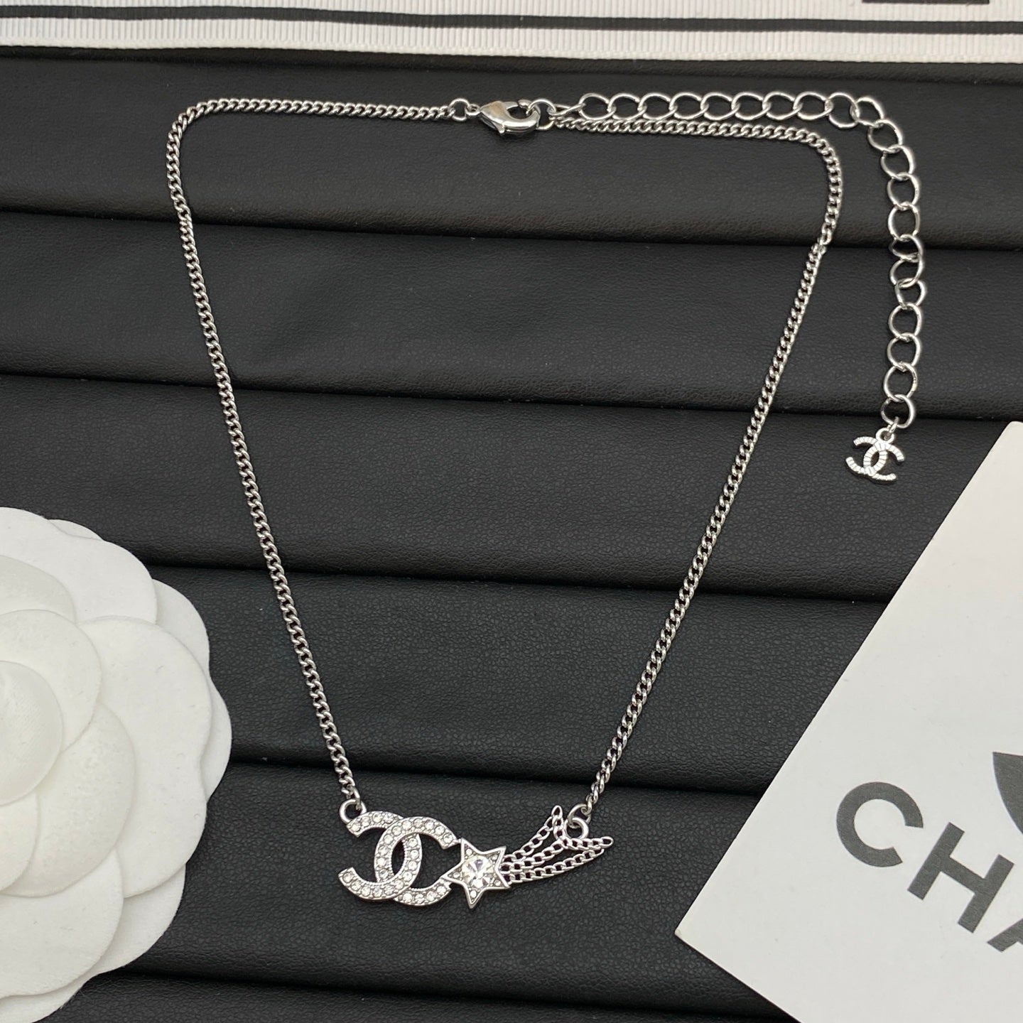 Crystal Double-C Star Shooting Necklace