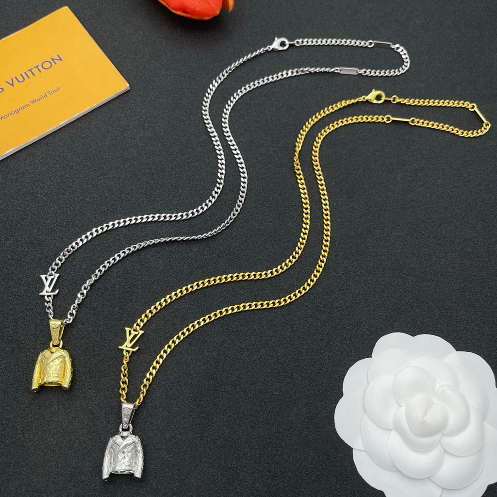 Monogram Jacket Pendant Necklace